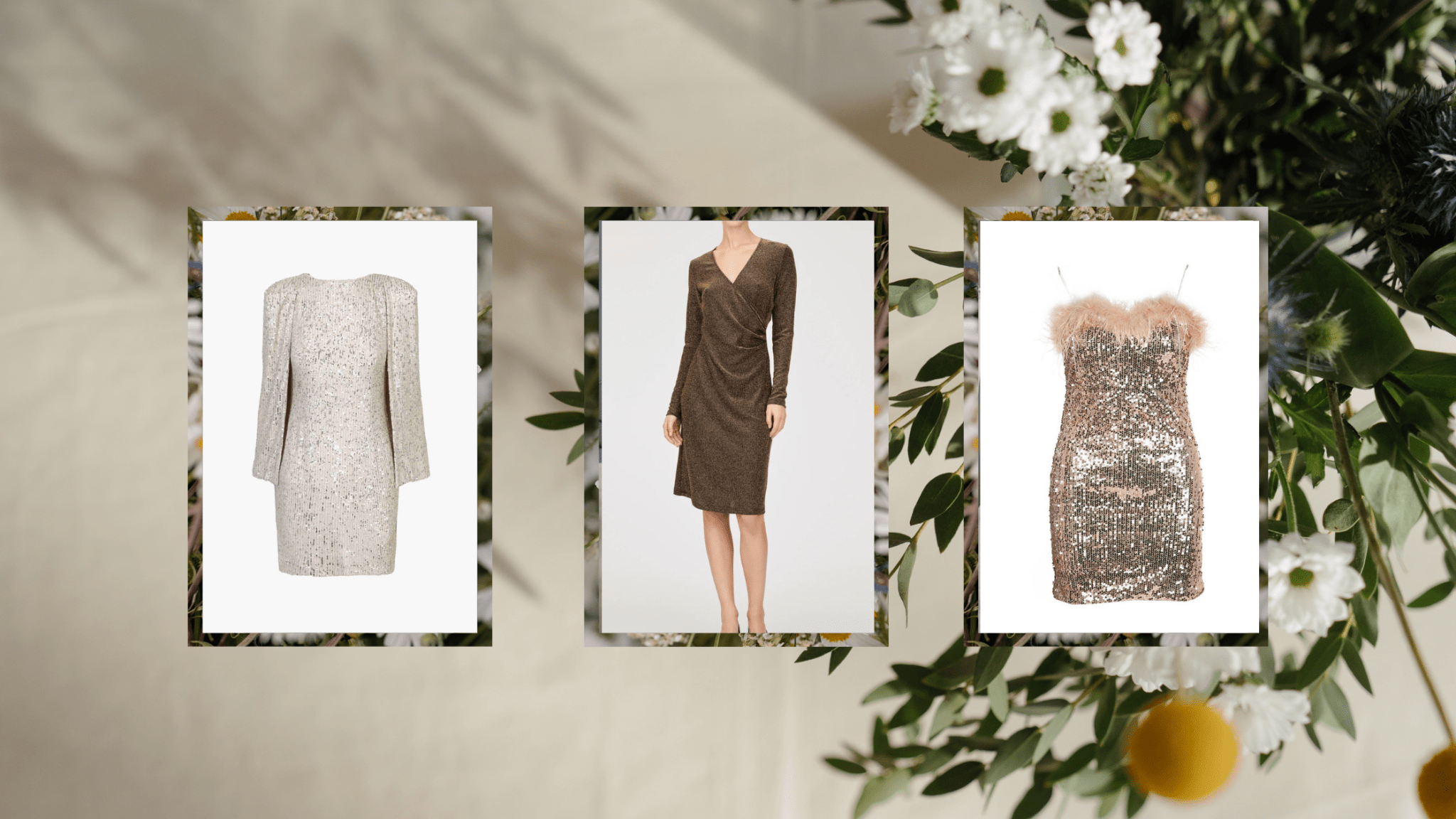 Holiday party dresses with sequins, sparkles, and statement styles from BTK COLLECTIONS