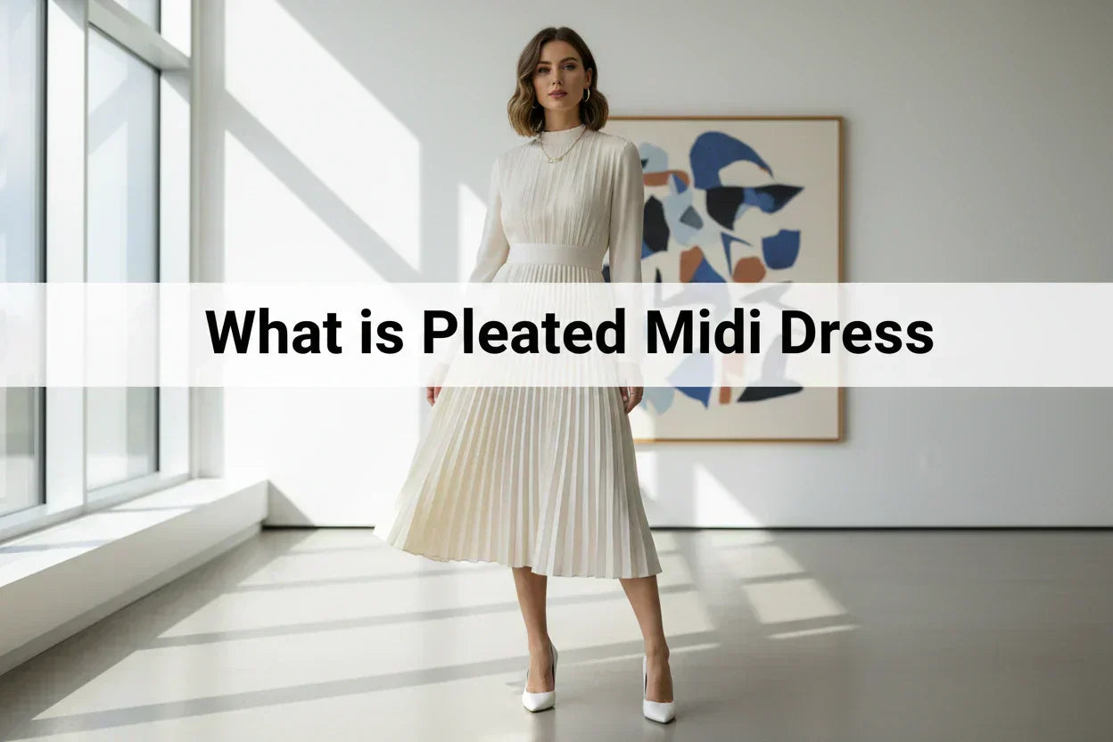 what is pleated midi dress