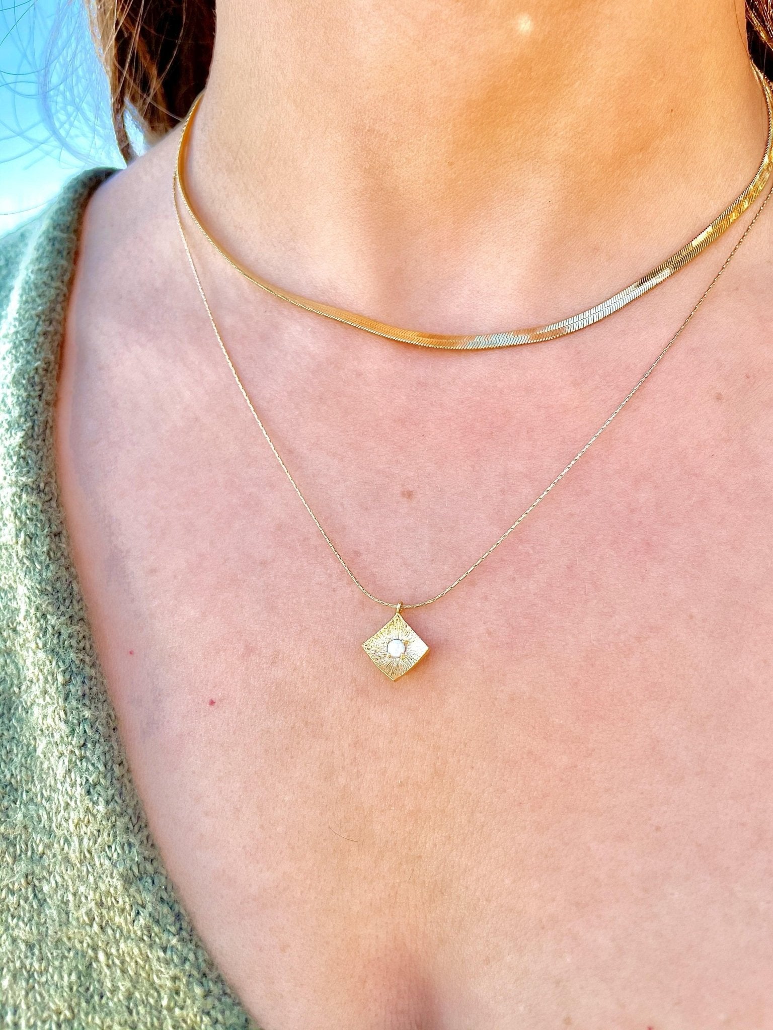Alaia Opal Necklace - BTK COLLECTIONS