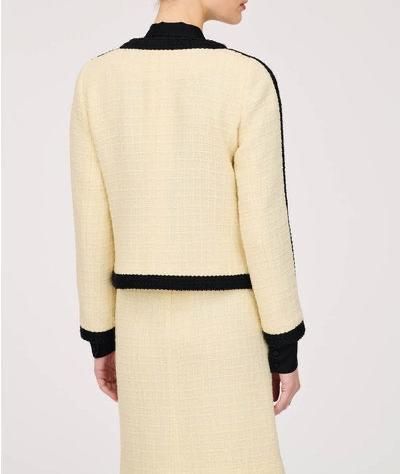 Weill Paris tweed jacket with contrast black trim